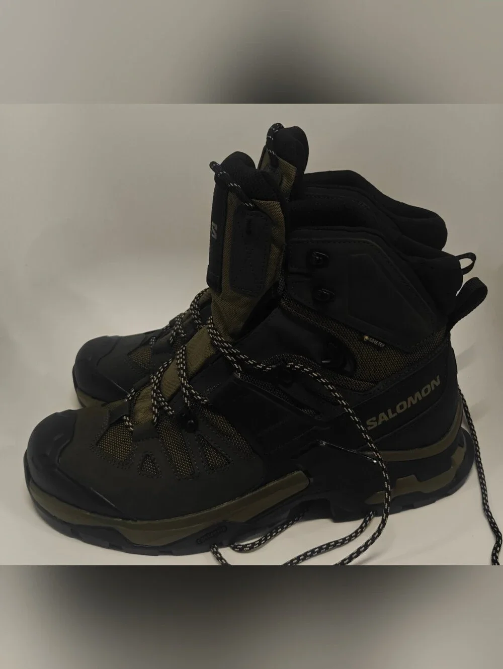 Salomon Quest 4 GTX Gore-Tex Hiking Boots Green Waterproof Men's 10